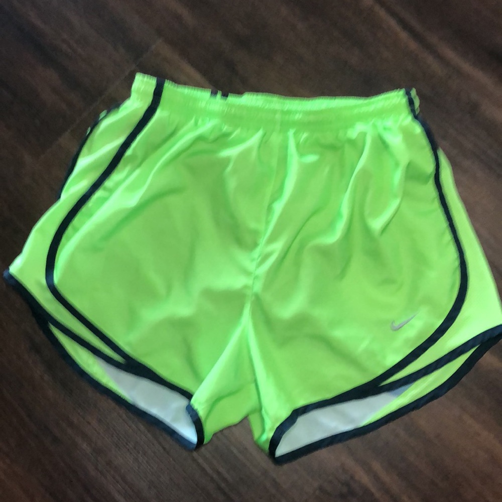 NWOT Nike dri fit lime green shorts S